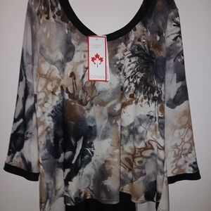 Chic Abstract Women's Blouse